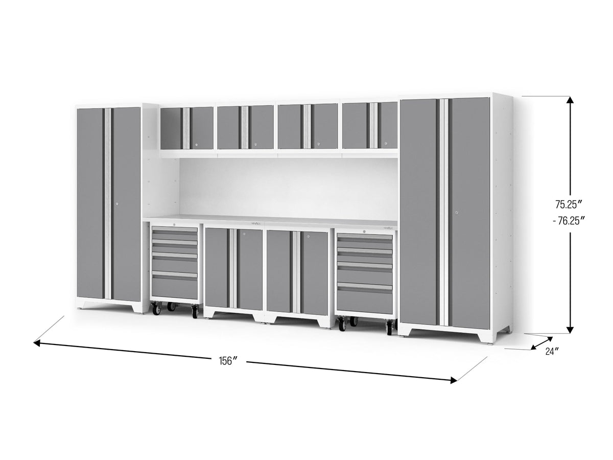 Bold XL 12-Piece Garage Cabinet Set Heavy-Duty Steel Storage Solution