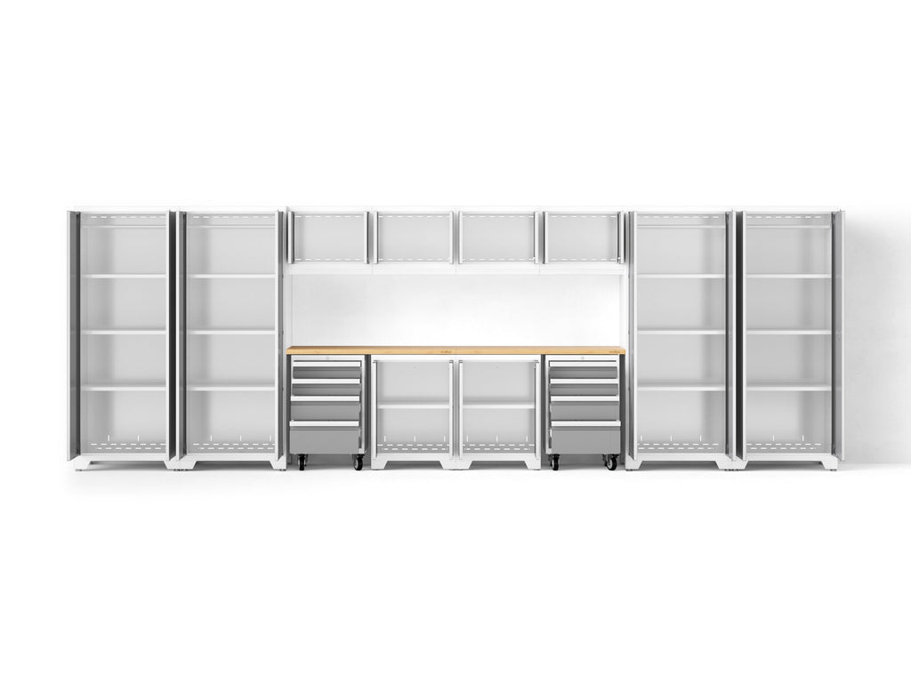 Bold XL 14-Piece Heavy-Duty Steel Garage Cabinet Set with Deep Storage