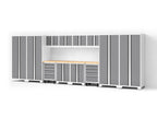 Bold XL 14-Piece Heavy-Duty Steel Garage Cabinet Set with Deep Storage