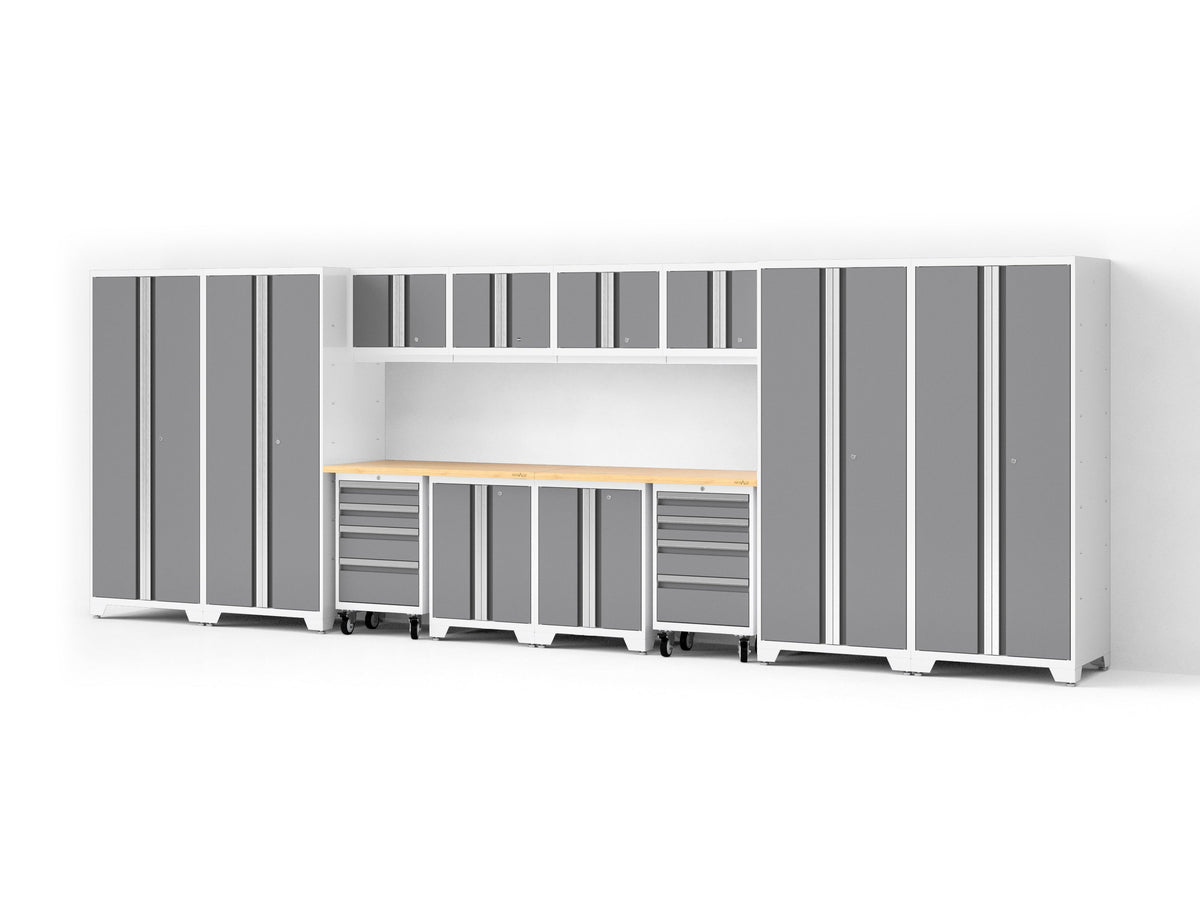 Bold XL 14-Piece Heavy-Duty Steel Garage Cabinet Set with Deep Storage