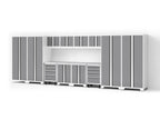 Bold XL 14-Piece Heavy-Duty Steel Garage Cabinet Set with Deep Storage