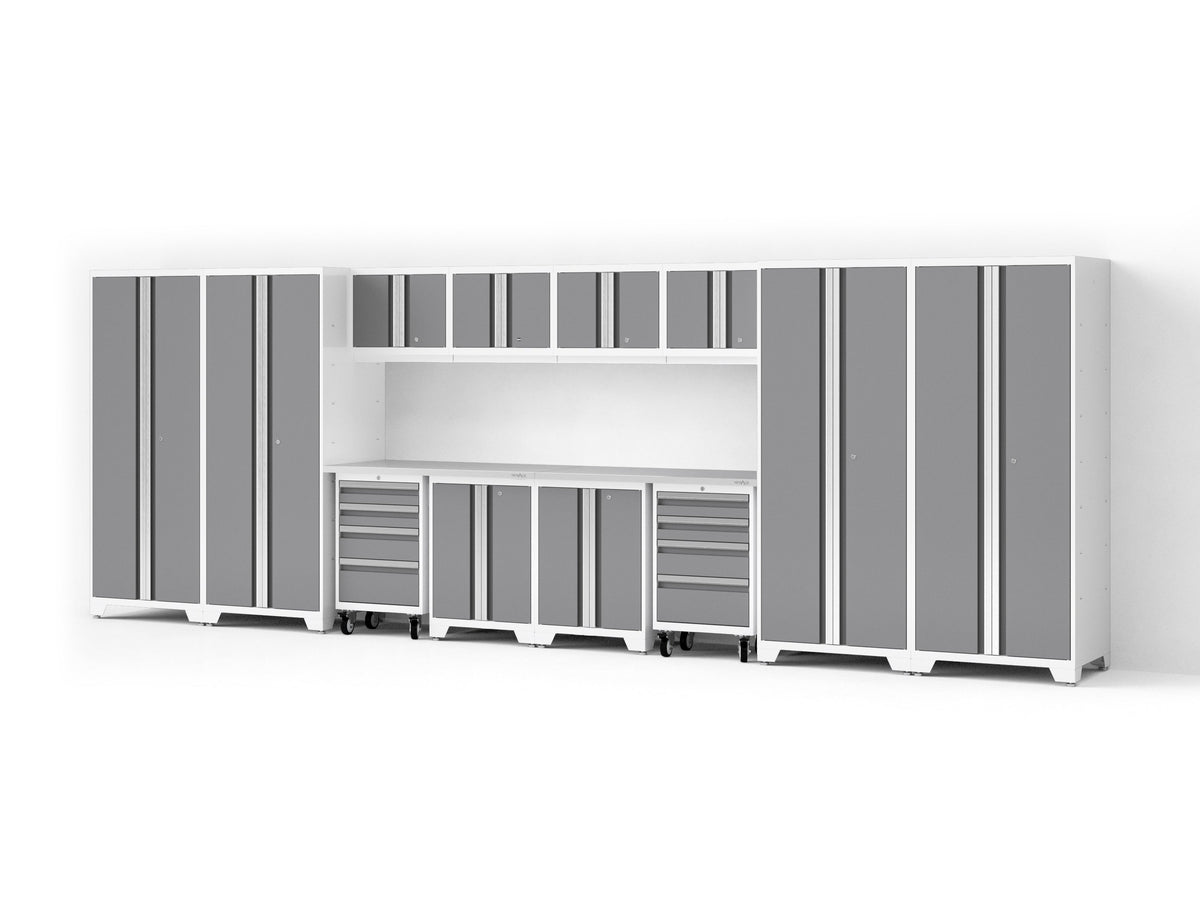 Bold XL 14-Piece Heavy-Duty Steel Garage Cabinet Set with Deep Storage