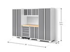 Bold XL 7-Piece Garage Cabinetry Set: Heavy-Duty 20-24 Gauge Steel, Fully Welded