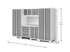 Bold XL 7-Piece Garage Cabinetry Set: Heavy-Duty 20-24 Gauge Steel, Fully Welded