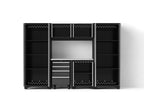 Bold XL 7-Piece Garage Cabinetry Set: Heavy-Duty 20-24 Gauge Steel, Fully Welded
