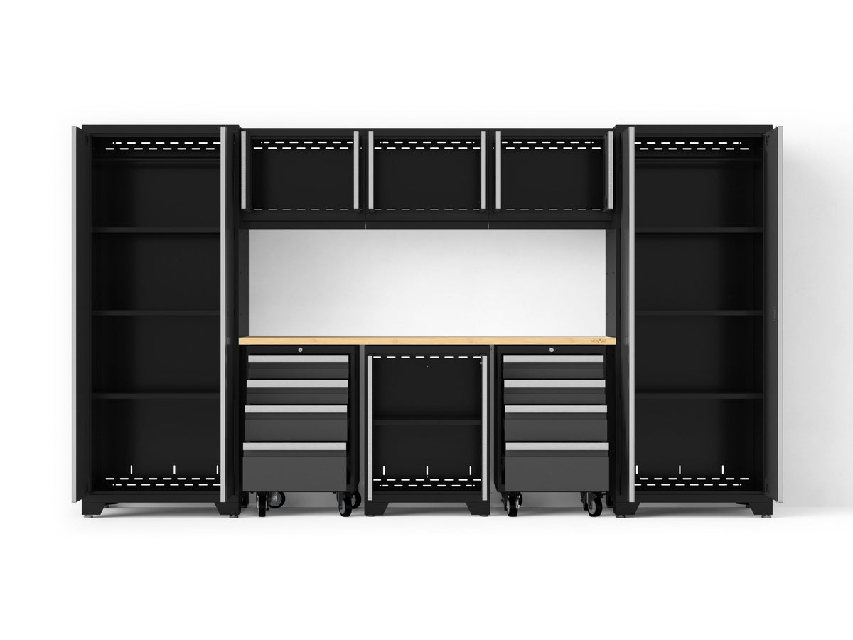 Bold XL 9-Piece Garage Cabinet Set Extra-Deep Steel Storage