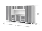 Bold XL 9-Piece Garage Cabinet Set Extra-Deep Steel Storage