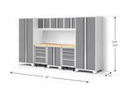 Bold XL 9-Piece Garage Cabinet Set Extra-Deep Steel Storage
