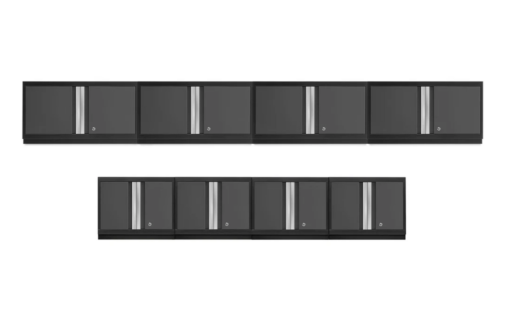 NewAge Garage Cabinets BOLD Series 8-Piece Grey Wall