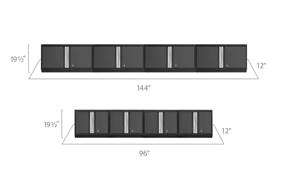 NewAge Garage Cabinets BOLD Series 8-Piece Grey Wall