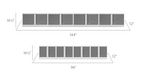 NewAge Garage Cabinets BOLD Series 8-Piece Platinum Wall