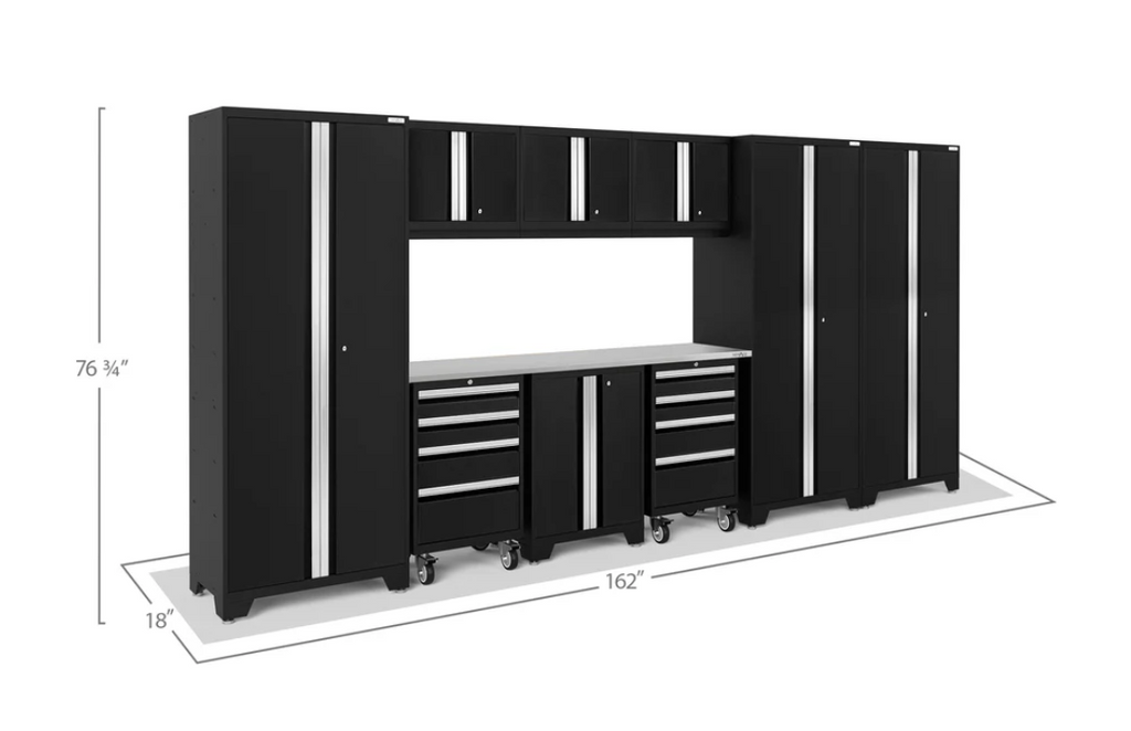 NewAge Garage Cabinets BOLD Series Black 10-Piece Set