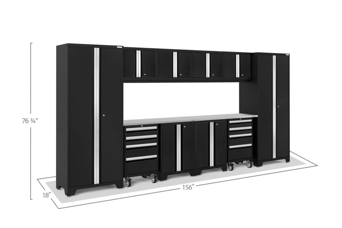 NewAge Garage Cabinets BOLD Series Black 12-Piece Set