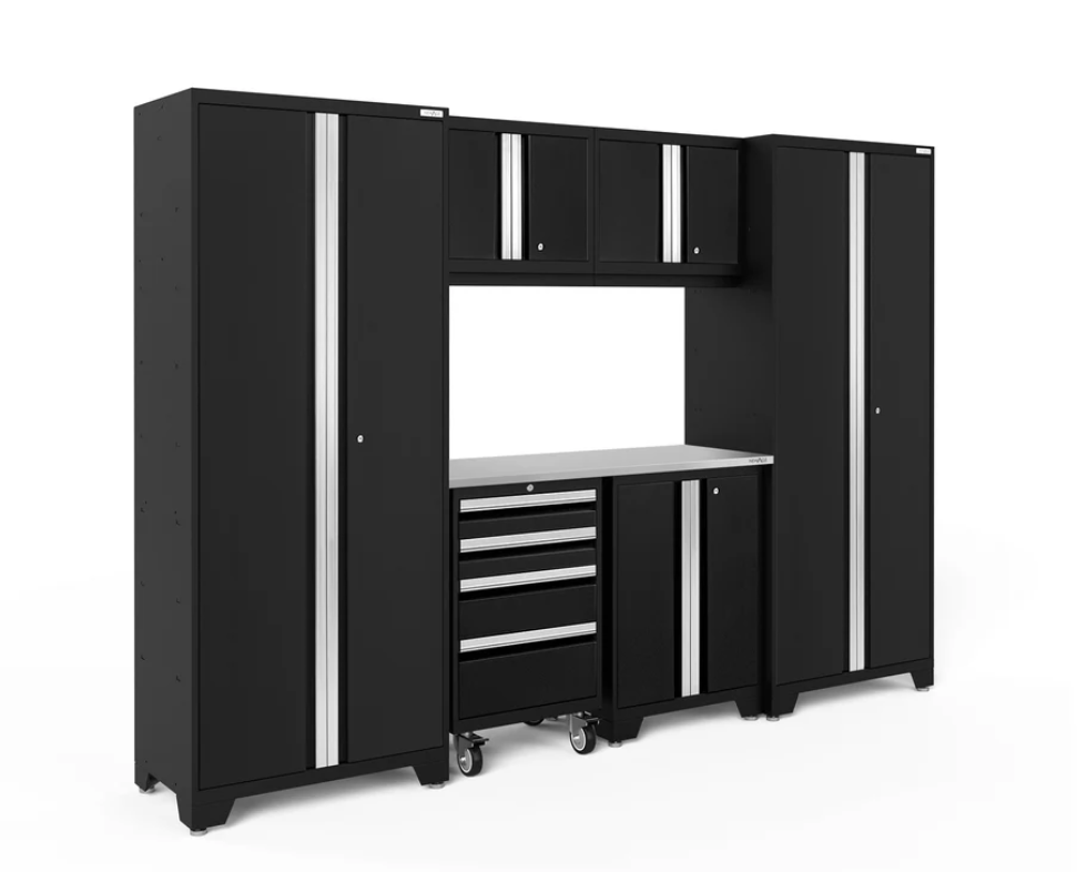 NewAge Garage Cabinets BOLD Series Black 7-Piece Set