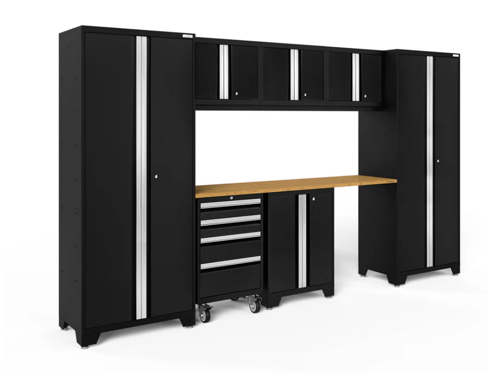 NewAge Garage Cabinets BOLD Series Black 8-Piece Set