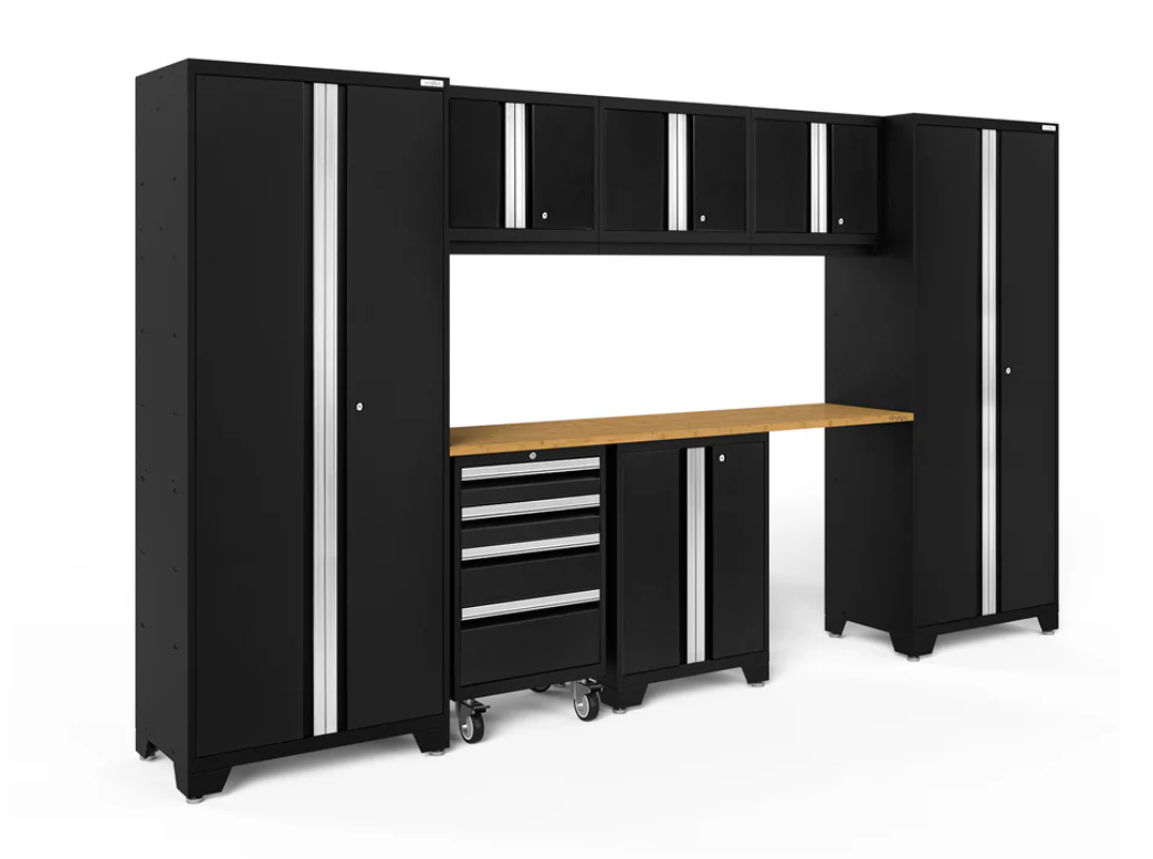 NewAge Garage Cabinets BOLD Series Black 8-Piece Set