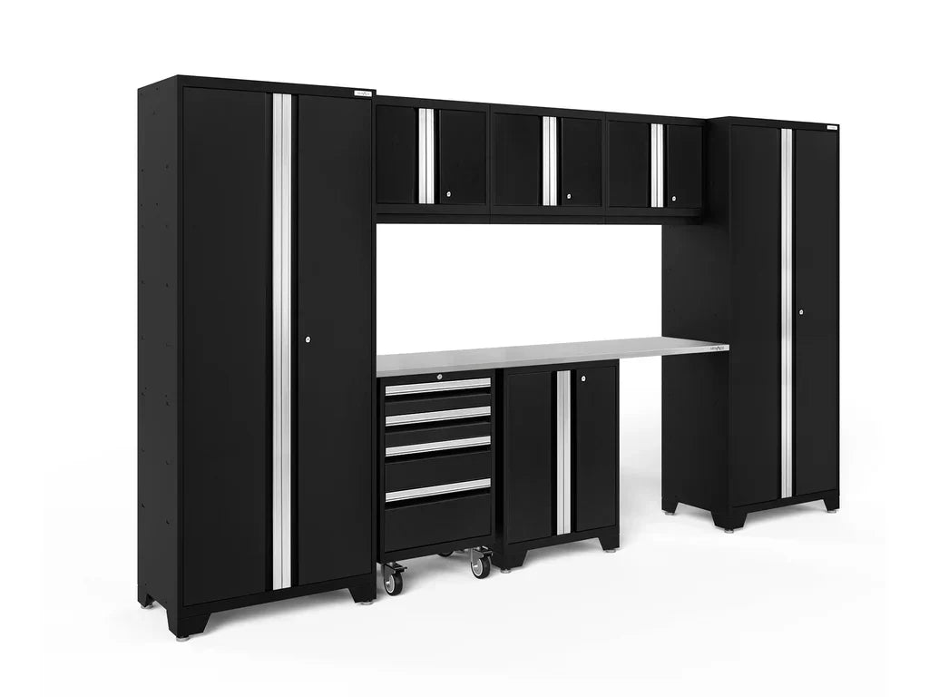 NewAge Garage Cabinets BOLD Series Black 8-Piece Set