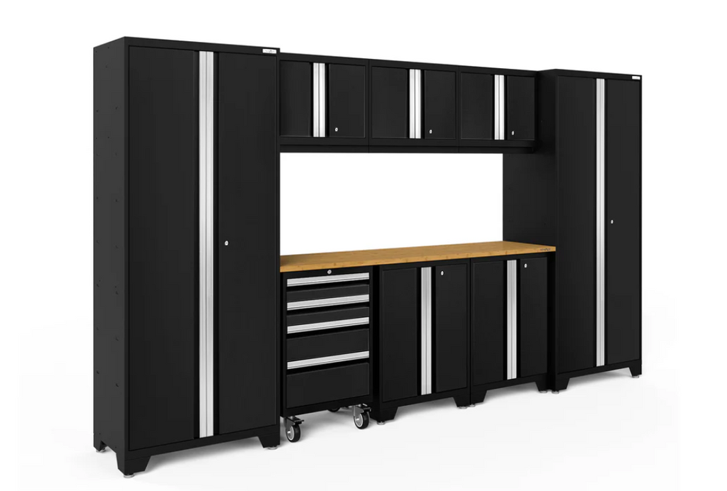 NewAge Garage Cabinets BOLD Series Black 9-Piece Set