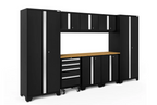 NewAge Garage Cabinets BOLD Series Black 9-Piece Set