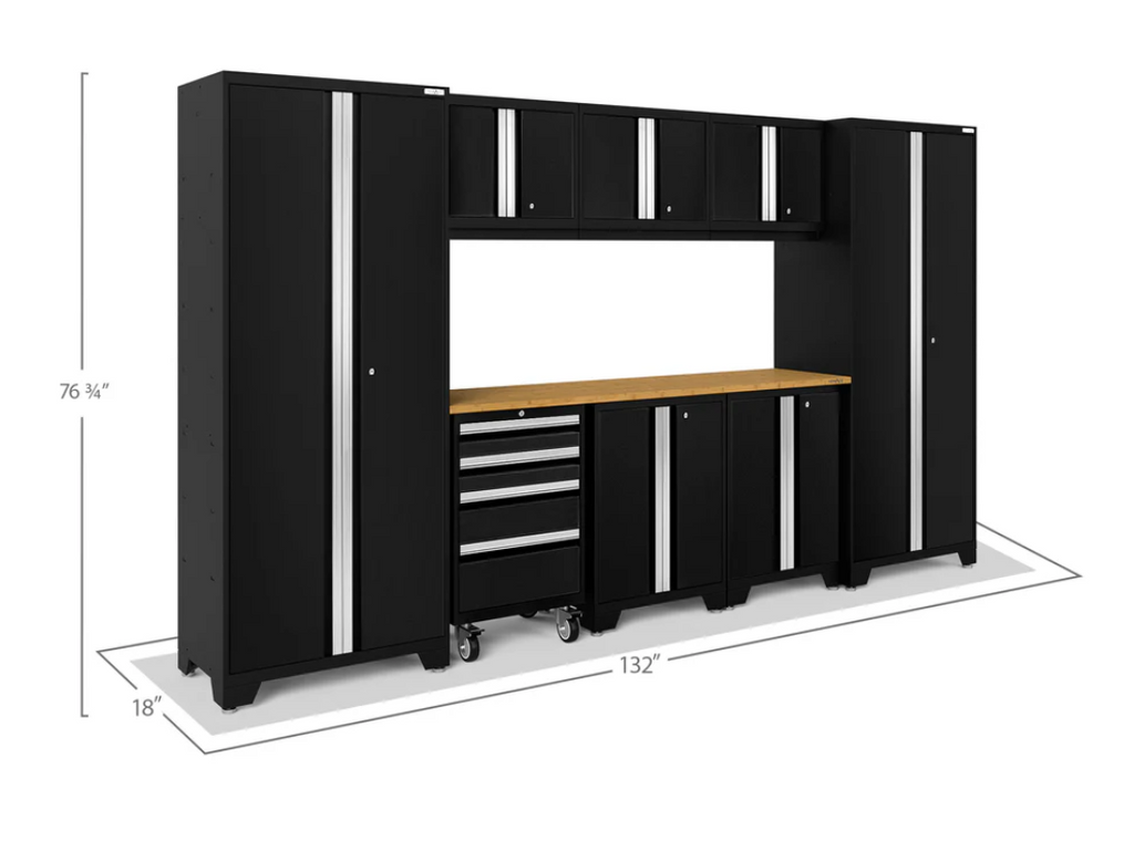 NewAge Garage Cabinets BOLD Series Black 9-Piece Set