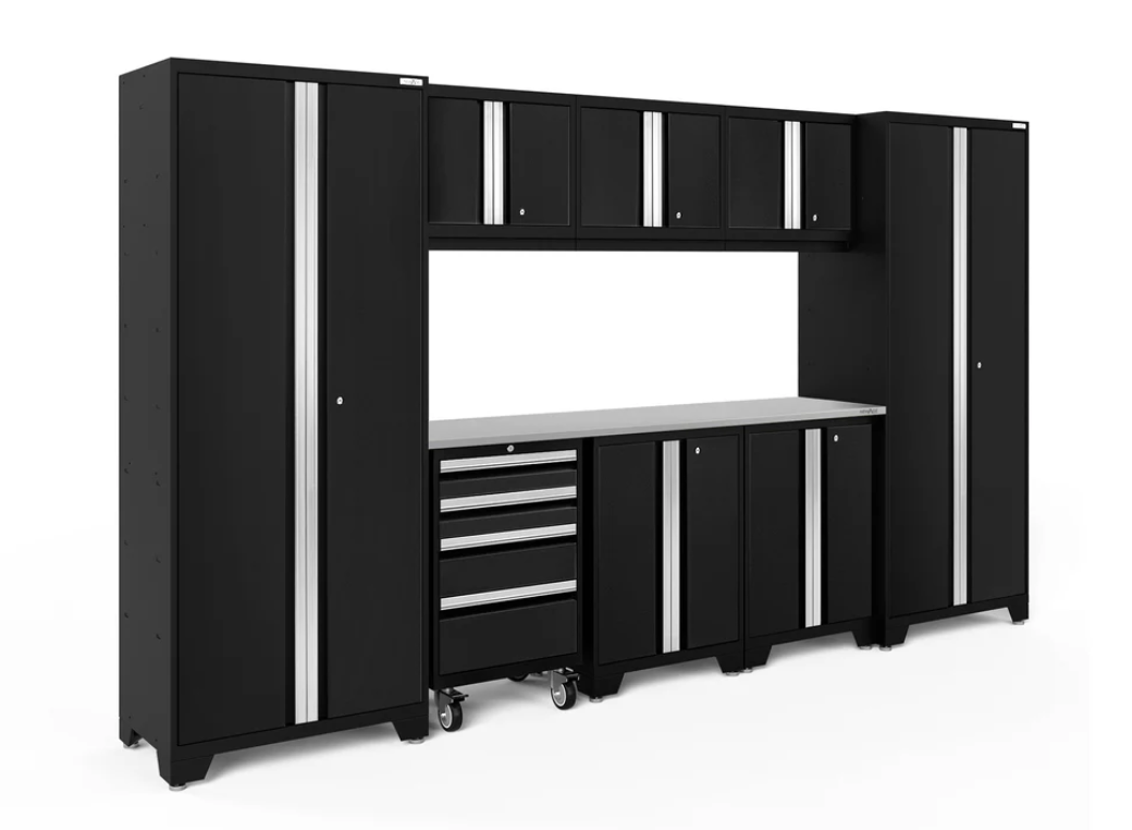 NewAge Garage Cabinets BOLD Series Black 9-Piece Set
