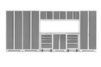 NewAge Garage Cabinets BOLD Series Platinum 10-Piece Set
