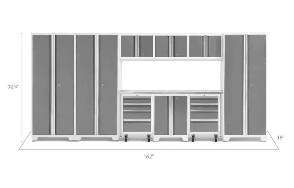 NewAge Garage Cabinets BOLD Series Platinum 10-Piece Set