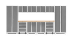 NewAge Garage Cabinets BOLD Series Platinum 12-Piece Set