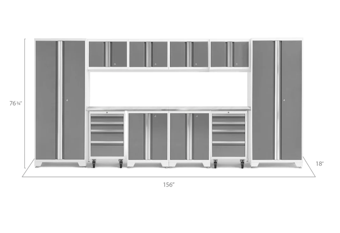 NewAge Garage Cabinets BOLD Series Platinum 12-Piece Set