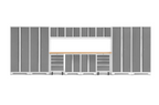 NewAge Garage Cabinets BOLD Series Platinum 14-Piece Set