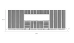 NewAge Garage Cabinets BOLD Series Platinum 14-Piece Set
