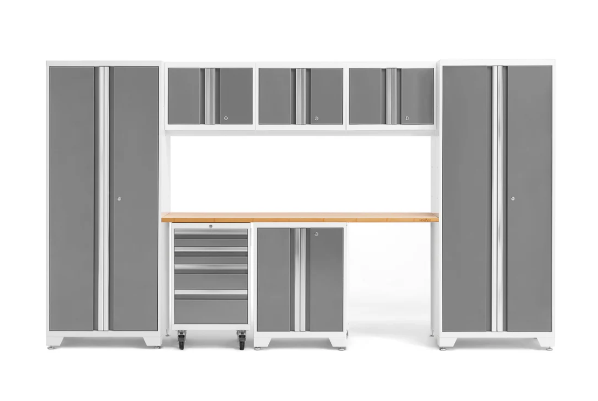NewAge Garage Cabinets BOLD Series Platinum 8-Piece Set