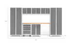 NewAge Garage Cabinets BOLD Series Platinum 8-Piece Set
