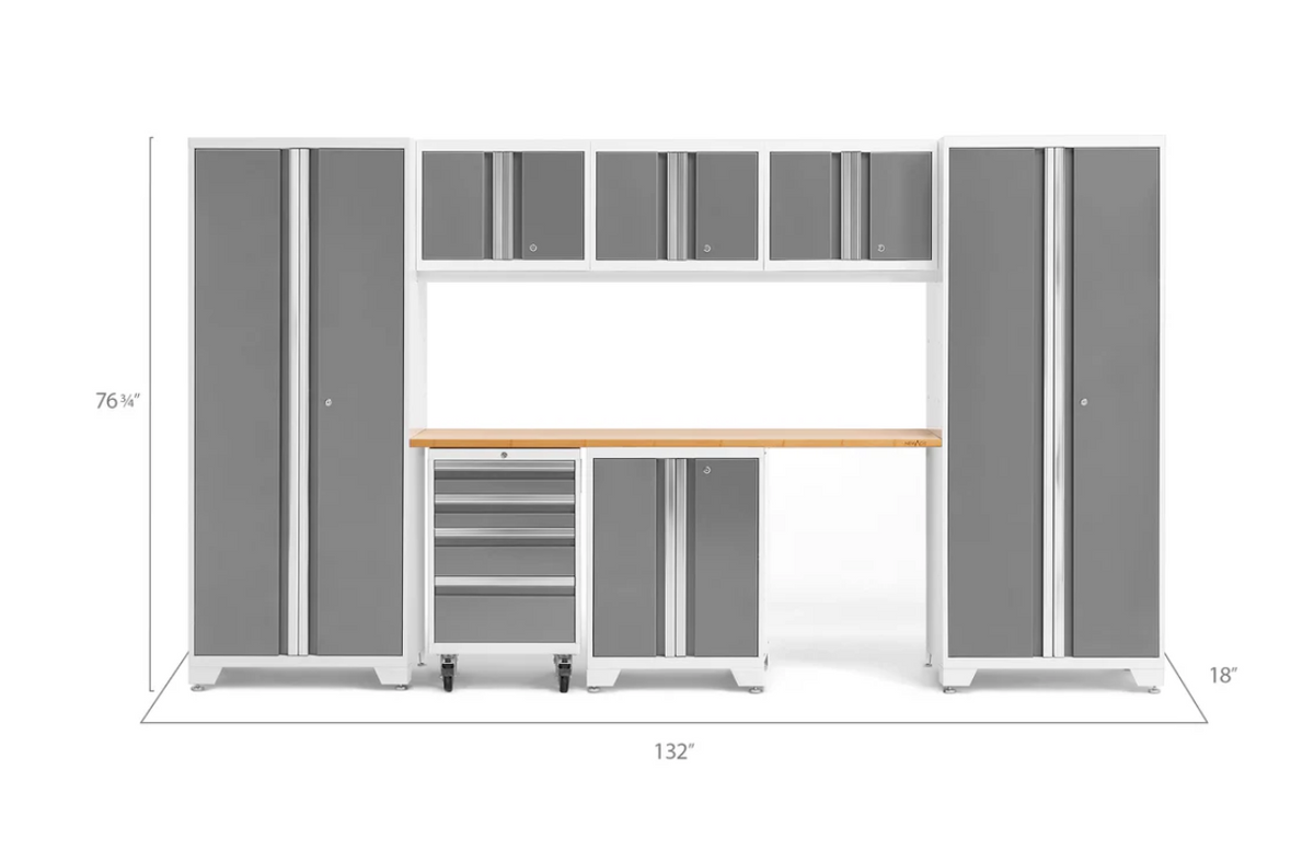 NewAge Garage Cabinets BOLD Series Platinum 8-Piece Set