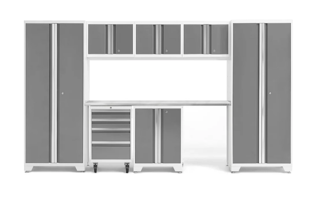 NewAge Garage Cabinets BOLD Series Platinum 8-Piece Set