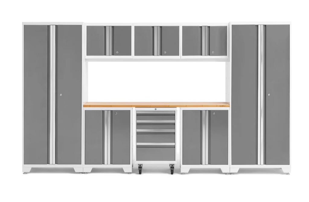 NewAge Garage Cabinets BOLD Series Platinum 9-Piece Set