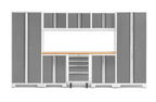 NewAge Garage Cabinets BOLD Series Platinum 9-Piece Set