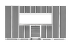 NewAge Garage Cabinets BOLD Series Platinum 9-Piece Set