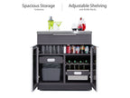 Newage Outdoor Kitchen 2 PC Cabinet Set in Slate Gray