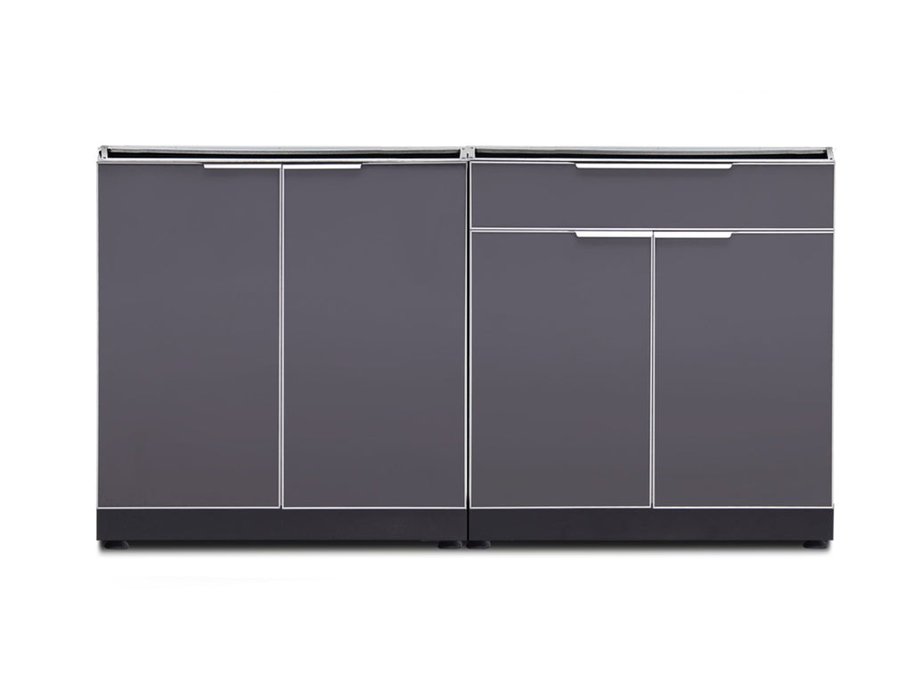 Newage Outdoor Kitchen 2 PC Cabinet Set in Slate Gray