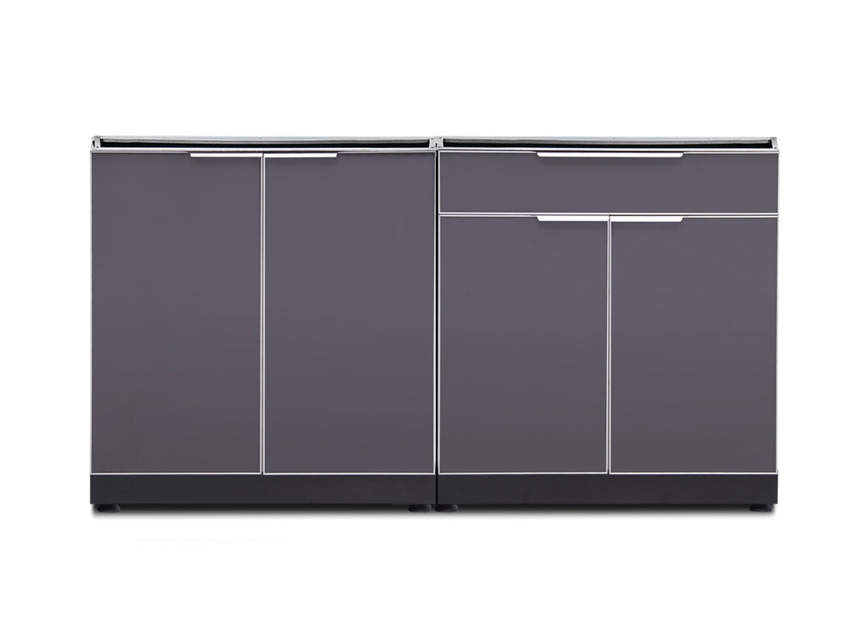 Newage Outdoor Kitchen 2 PC Cabinet Set in Slate Gray