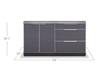 Newage Outdoor Kitchen 2 PC Cabinet Set in Slate Gray