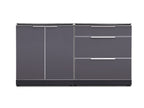 Newage Outdoor Kitchen 2 PC Cabinet Set in Slate Gray