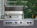 Newage Outdoor Kitchen 3 PC Cabinet Set in Slate Gray