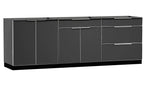 Newage Outdoor Kitchen 3 PC Cabinet Set in Slate Gray