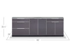 Newage Outdoor Kitchen 3 PC Cabinet Set in Slate Gray