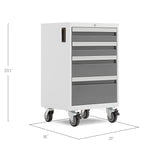 NewAge Products Bold 3.0 4-Drawer Rolling Too - White