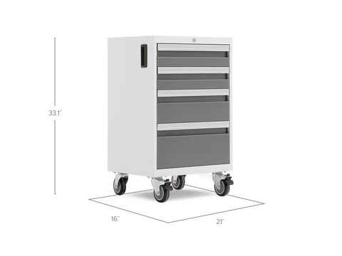 NewAge Products Bold 3.0 4-Drawer Rolling Too - White