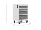 NewAge Products Bold 3.0 4-Drawer Rolling Too - White