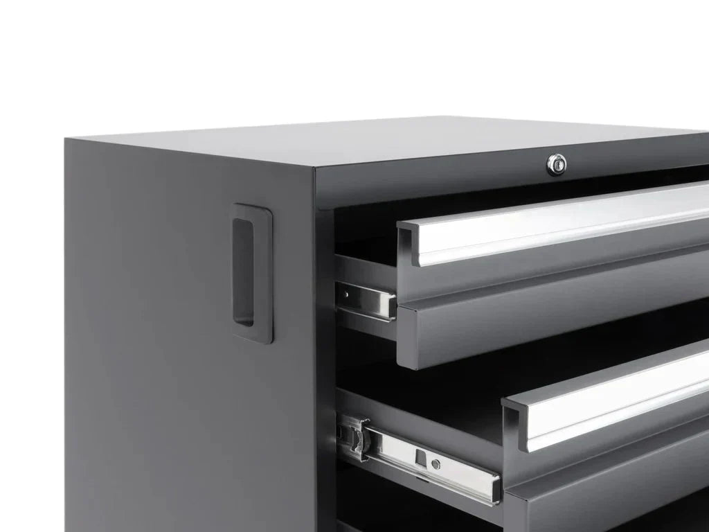 NewAge Products Bold 3.0 Grey 4-Drawer Rolling Too - Black